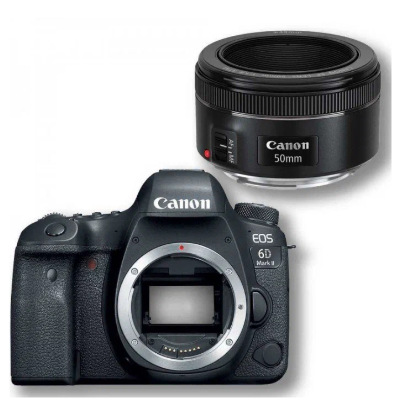 Фотоаппарат Canon EOS 6D Mark II Kit EF 50mm f/1.8 STM, черный