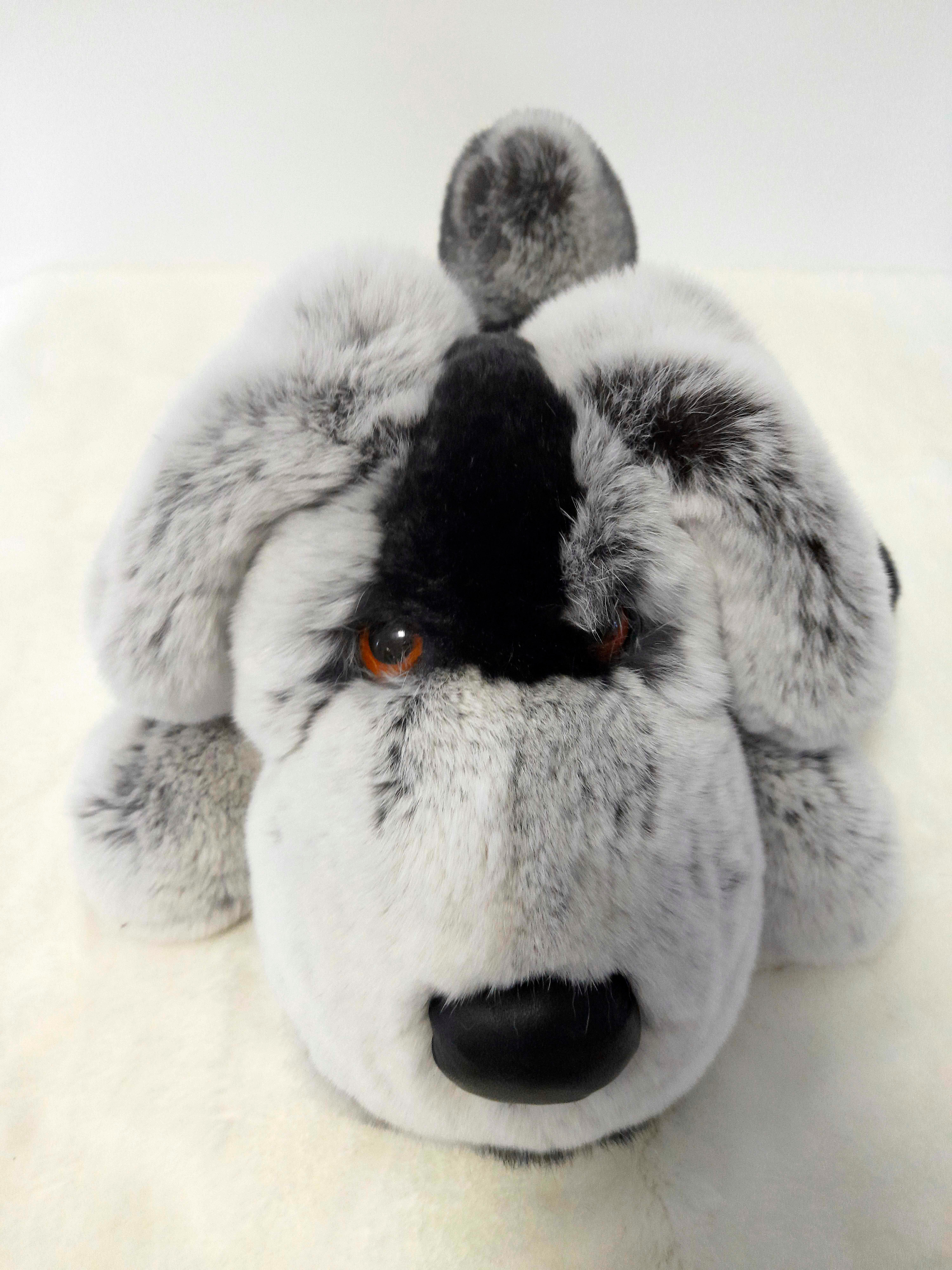 Собака сувенир из натурального меха кролика породы Рекс - фотография № 2