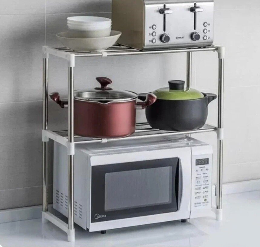 Полка кухонная для микроволновой печи LettBrin, 57 см х 30 см х 48 см Rack