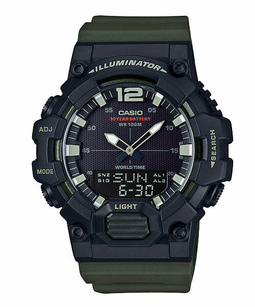Наручные часы CASIO Collection HDC-700-3A, зеленый, черный
