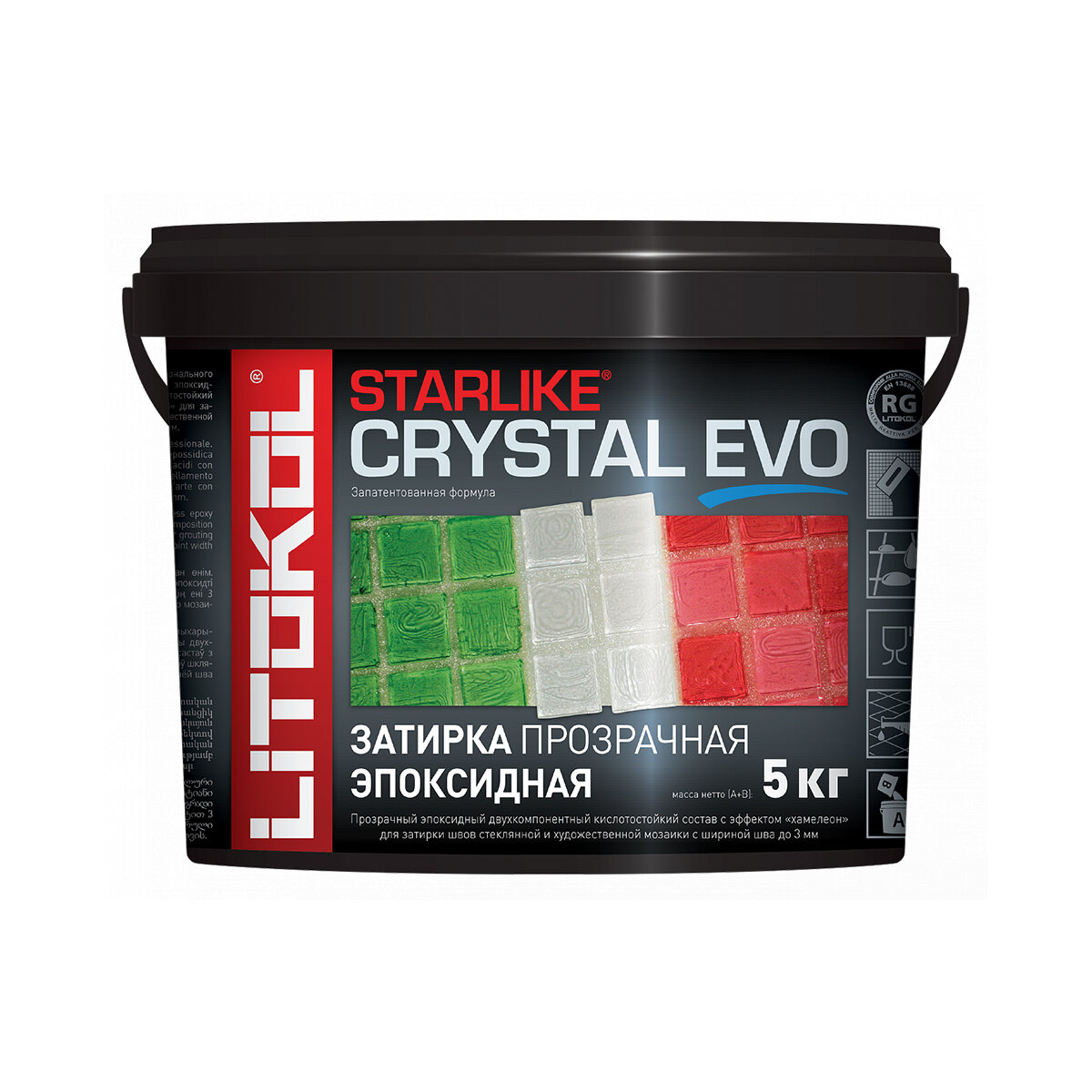 Затирка эпоксидная двухкомпонентная Litokol Starlike Evo S.700 Crystal 5 кг