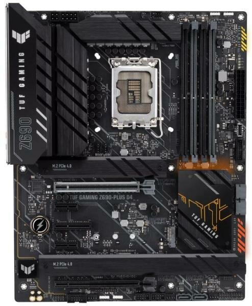 Материнская плата ASUS TUF GAMING Z690-PLUS D4 Socket 1700 Z690 4xDDR4 2xPCI-E 16x 2xPCI-E 1x 1xPCI-E 4x 4xSATA III ATX Retail (90MB18U0-M0EAY0)