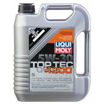 Liqui moly Масло Моторное Синт. Top Tec 4200 5w-30 (5л) Пластик