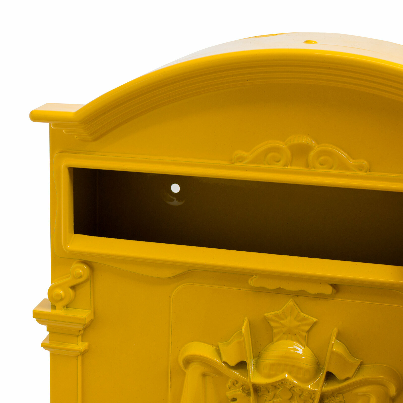 Почтовый ящик с замком уличный металлический для дома №4010 желтый, Аллюр - фотография № 6