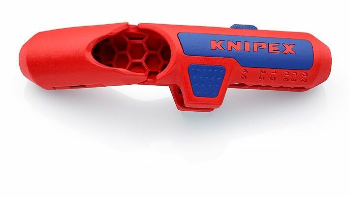 ErgoStrip Cтриппер универсальный для круглых проводов, 0.2-4 мм², Ø 8-13 мм, длина 135 мм, для левшей, SB Knipex