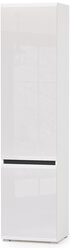 Шкаф Сидней 13.200, цвет корпус: белый/чёрный/фасады: МДФ белый глянец, ШхГхВ 50х41,3х205,2 см., универсальная сборка