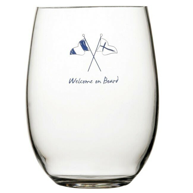 фото Стаканы прозрачные нескользящие "Welcome on board", 9х13 см, 6 шт (10257884)