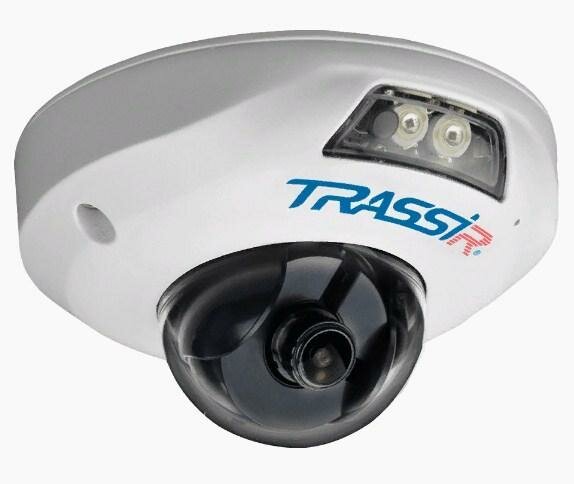 Камера IP Trassir TR-D4121IR1 3.6 CMOS 1/2.7 3.6 мм 1920 x 1080 H.264 RJ-45 PoE белый