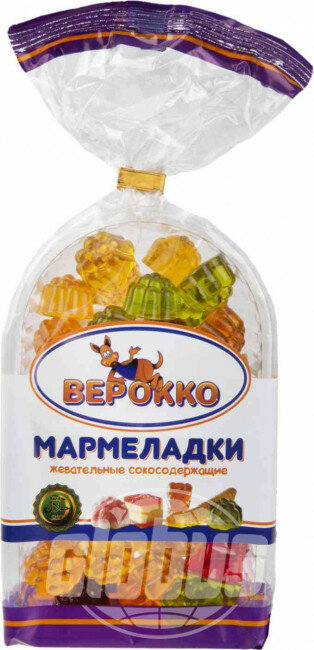 Мармелад жевательный сокосодержащий Верокко Фруктово-ягодный микс, 175 г