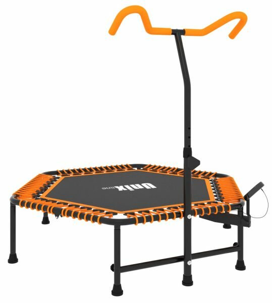 Спортивный батут UNIX line Fitness Orange PRO 130 см диаметр 130 см, макс. нагрузка 130 кг, складная модель, регулируемая ручка