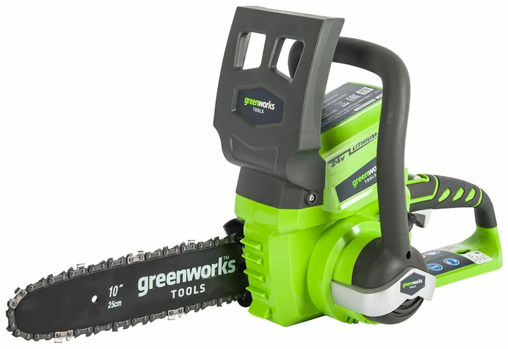 Цепная пила аккумуляторная Greenworks G24CS25 24 В