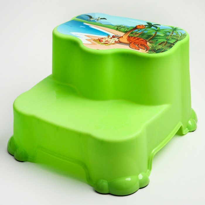 Табурет детский, подставка - ступенька, цвет микс (зелёный, голубой, жёлтый) - фотография № 6