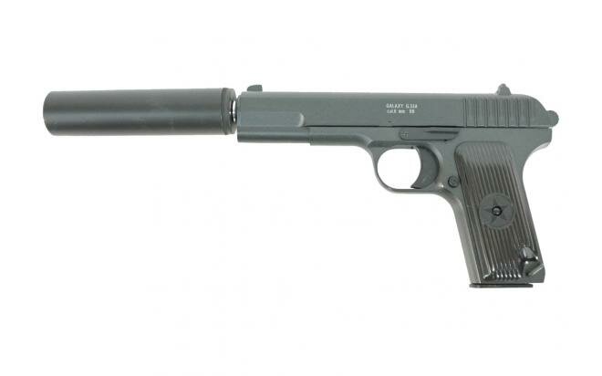 Пистолет для страйкбола Galaxy TT с глушителем spring (G.33A)