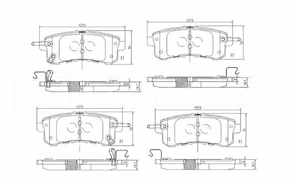 Колодки тормозные задние Infiniti QX56 (Z62) 10- Nissan Patrol (Y62) 10-