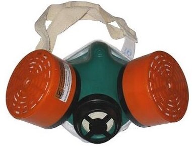 фото Респиратор Бриз-3201 РУ фильтрующий газопылезащитный с патроном A1B1E1K1P1D, подходят фильтры Бриз, Исток без резьбы, защита от паров и газов органических веществ