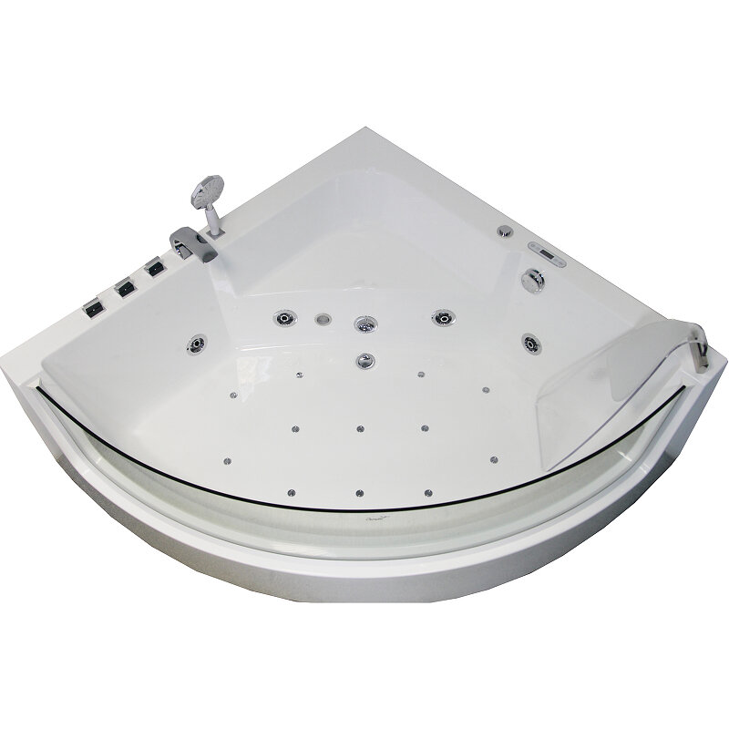 Акриловая ванна Cerutti SPA C-401 150x150 см, с гидромассажем, цвет белый