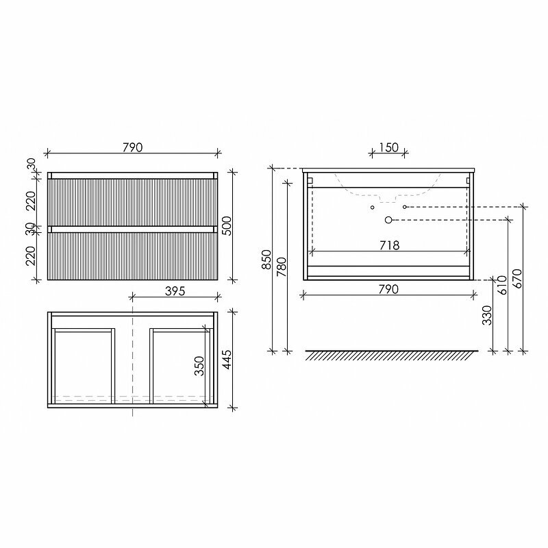 Тумба под раковину Sancos Snob T 80 SNT80SM doha soft - фото №5