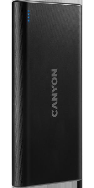 Внешний аккумулятор Power Bank 10000 мАч Canyon PB-108 черный