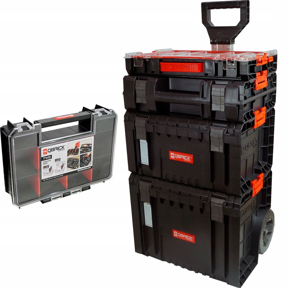 Набор ящиков Qbrick System PRO Set 5in1 (10501343) (Pro ORGANIZER 100 + TOOLCASE + TOOLBOX + CART + Two ORGANIZER MULTI) (Z255710PG001)