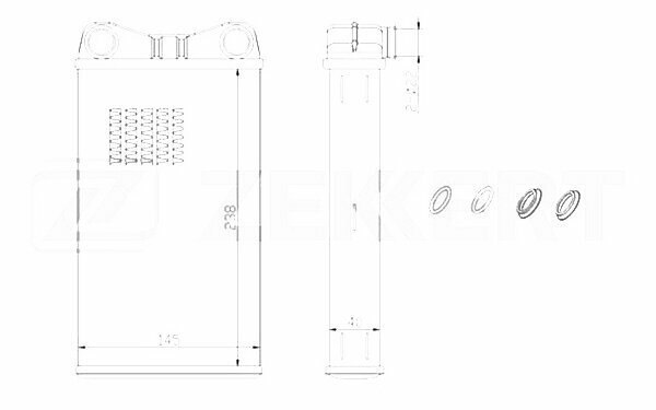 Радиатор отопителя Audi A4 II 00- A4 III 04- Seat Exeo 08-