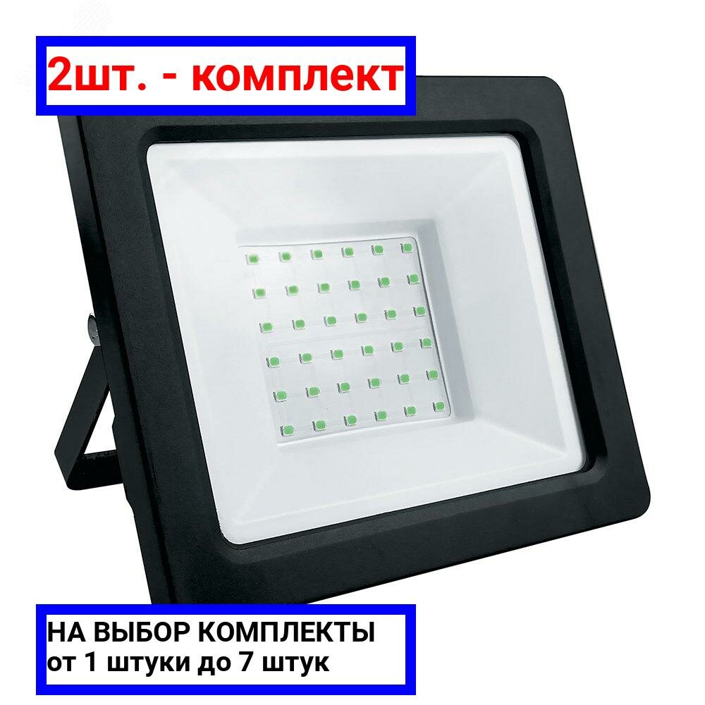 фото 2шт. - Прожектор светодиодный ДО-50w зеленый IP65 / FERON; арт. LL-905; оригинал / - цᴇʜᴀ зᴀ 2шт
