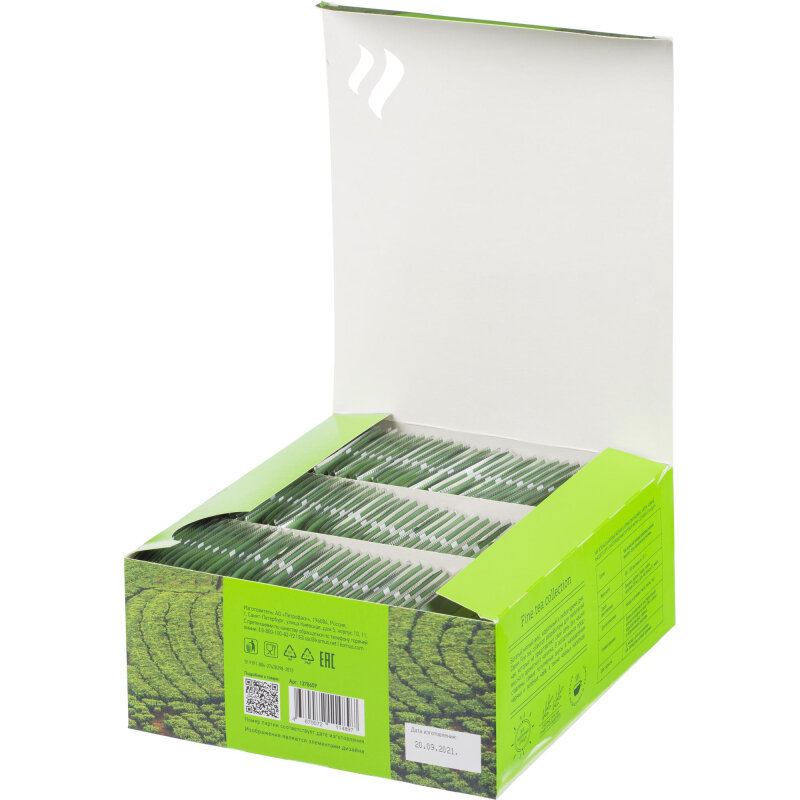 Чай Деловой Стандарт Green jasmine зеленый 100 пакx2гр - фотография № 5