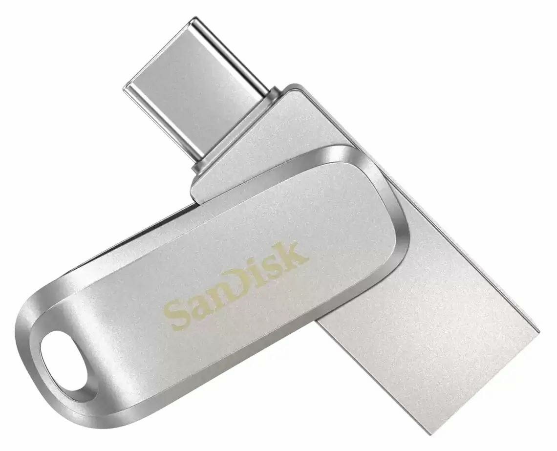 Флеш диск SanDisk Ultra Dual Drive Luxe 32GB USB3.1/USBType-C серебристый