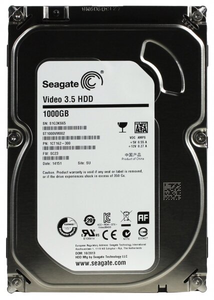 Жесткий диск Seagate ST1000VM002 1Tb 5900 SATA 3.5" HDD