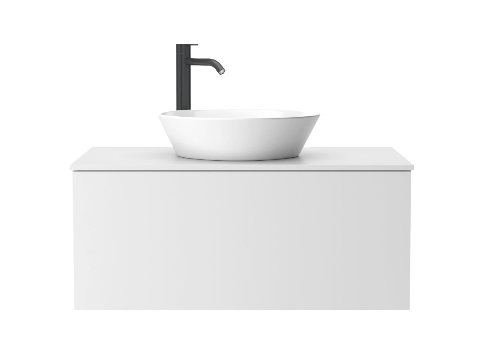 Тумба для ванной комнаты ЗОВ Кито, белая столешница, Белый мат 70 - фотография № 2