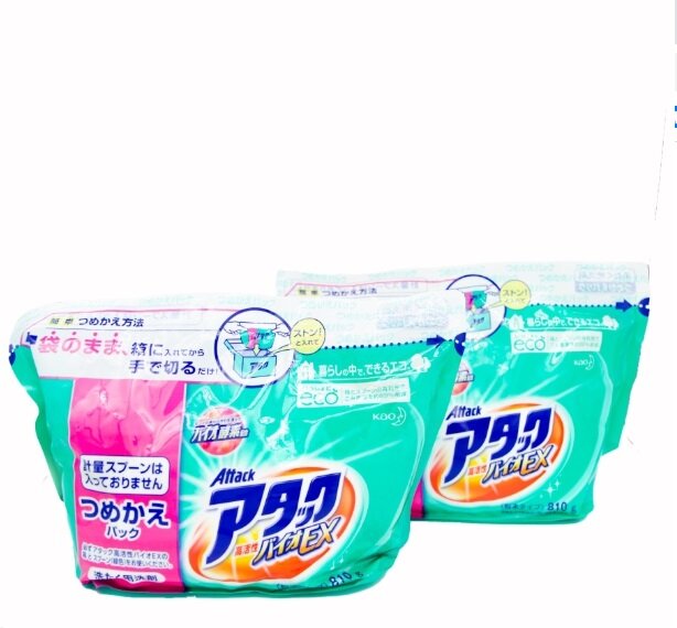 фото Attack Стиральный порошок BioEX запасной блок 0,81 кг. Япония Комплект 2в1