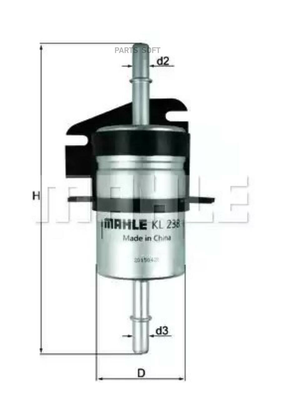 Фильтр топливный MAHLE KL 238