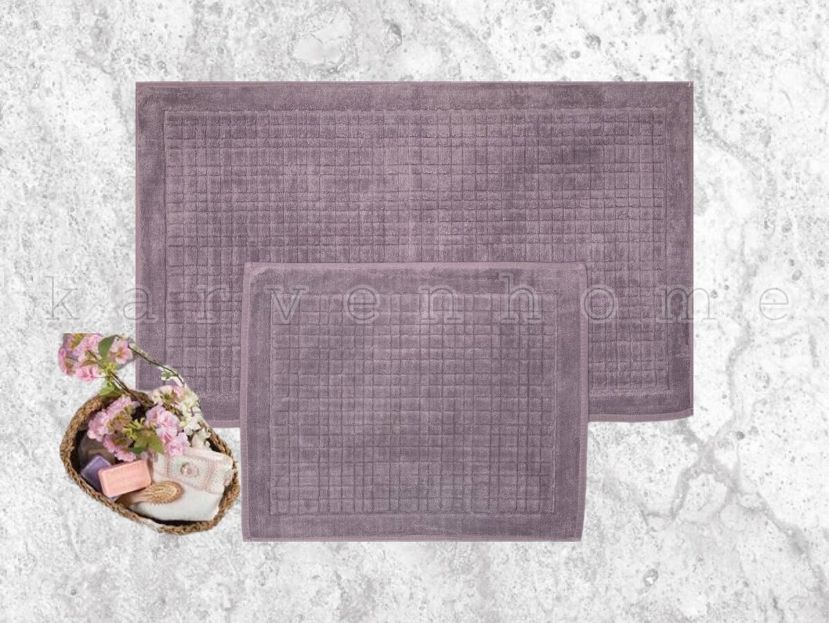 Комплект жаккардовых ковриков (60х100 + 50х60) Ekose лиловый Karven (лиловый) Комплект ковриков