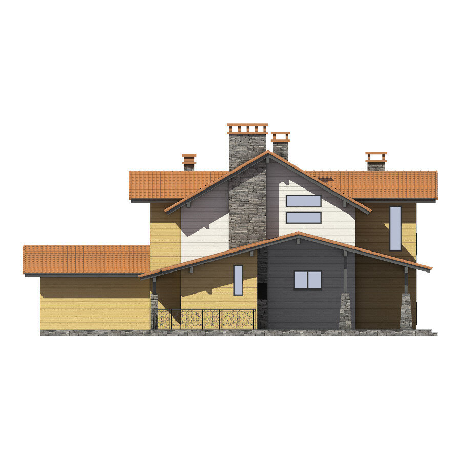 62-38DKL-Catalog-Plans - Проект двухэтажного кирпичного дома с террасой - фотография № 7