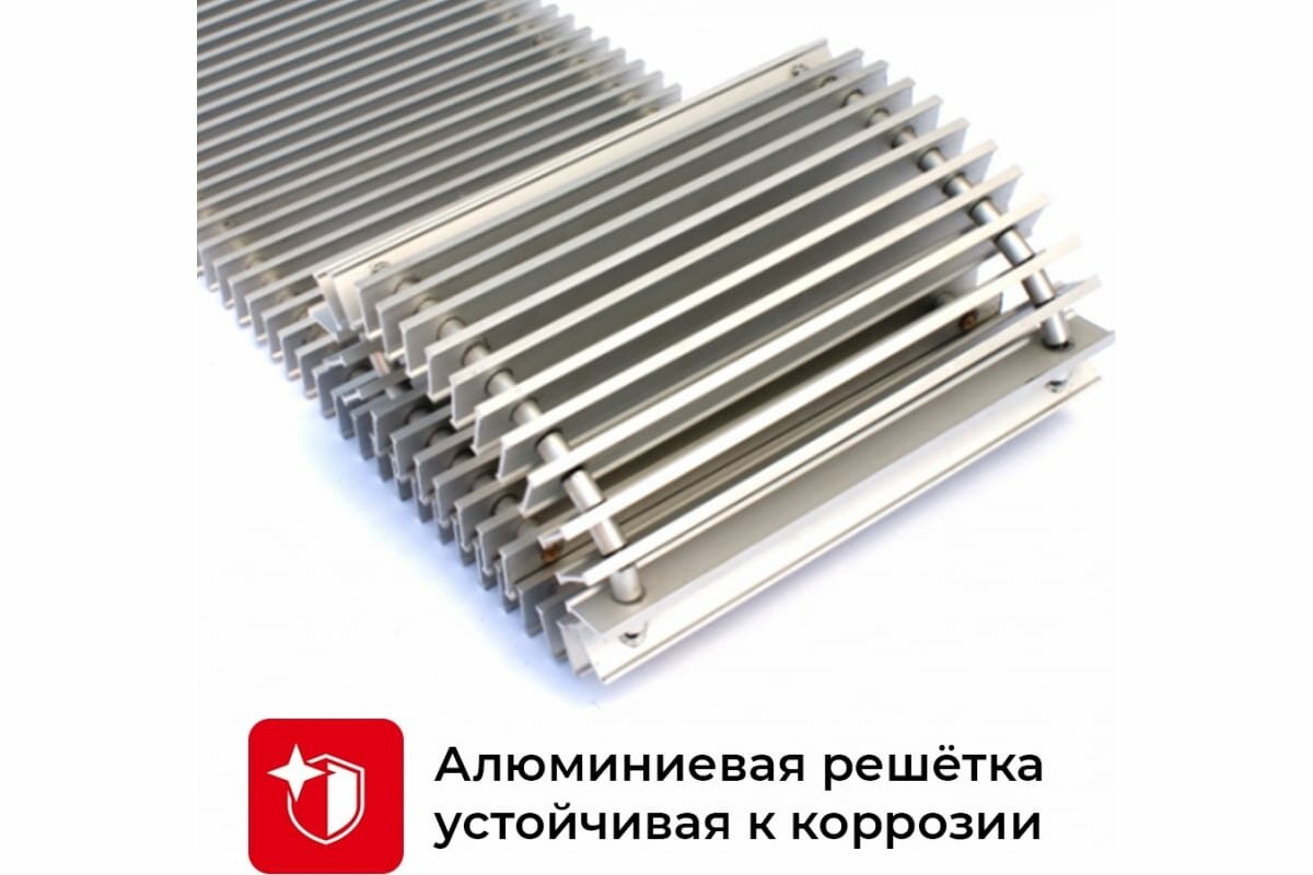 Внутрипольный конвектор TECHNO Power с решеткой KVZ 300-105-3000 RH07000133 - фотография № 4