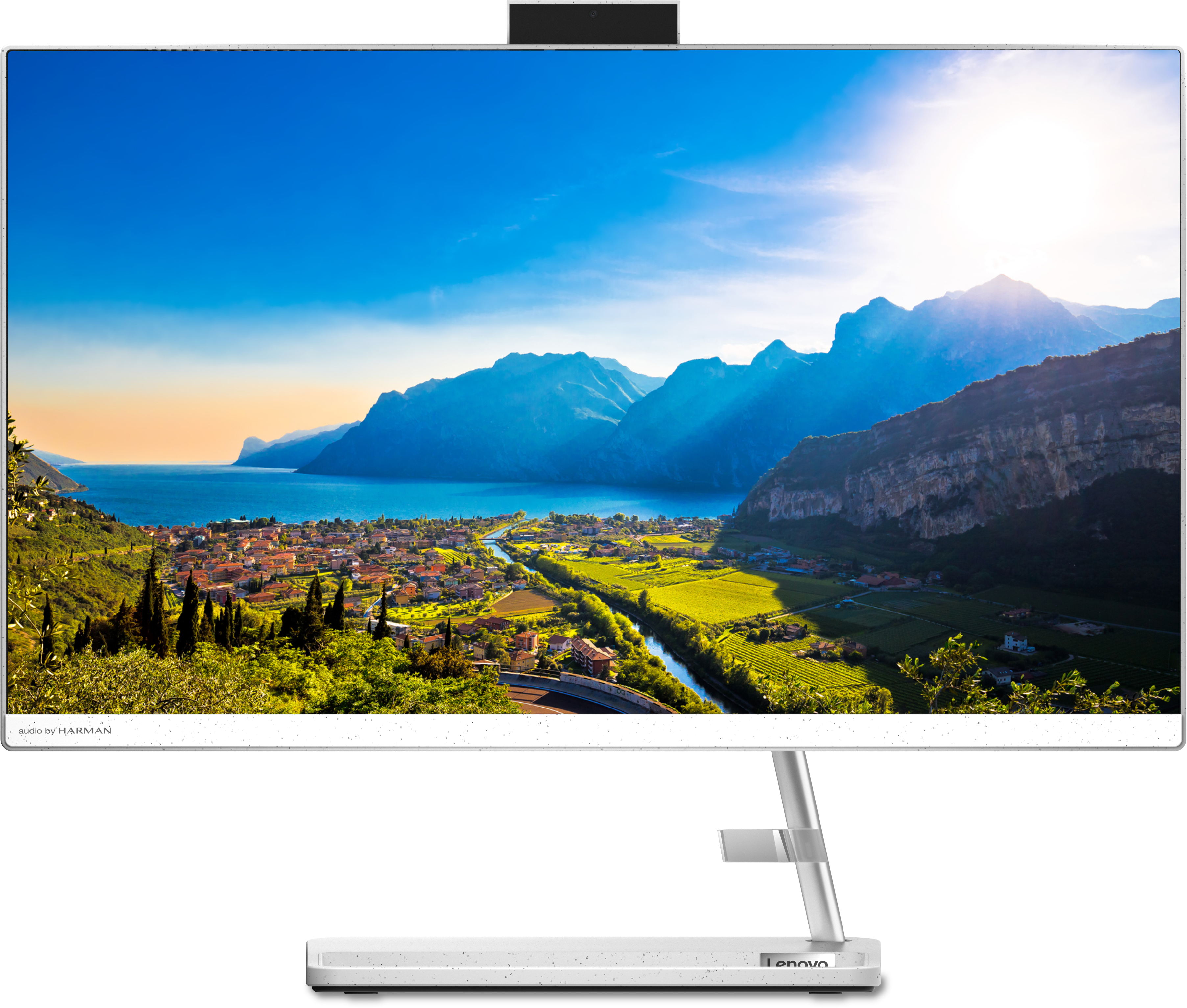 Lenovo / Lenovo IdeaCentre AIO 3 24ALC6 23.8"(1920x1080 IPS)/AMD Ryzen 5 5500U(2.1Ghz)/8192Mb/512SSDGb/noDVD/Int:AMD Radeon/Cam/BT/WiFi/war 1y/6.81kg/white/noOS + RU kbd, mouse USB