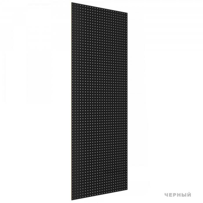 фото Настенная перфорированная панель односторонняя 1800*600*6, шаг 25мм, цвет чёрный