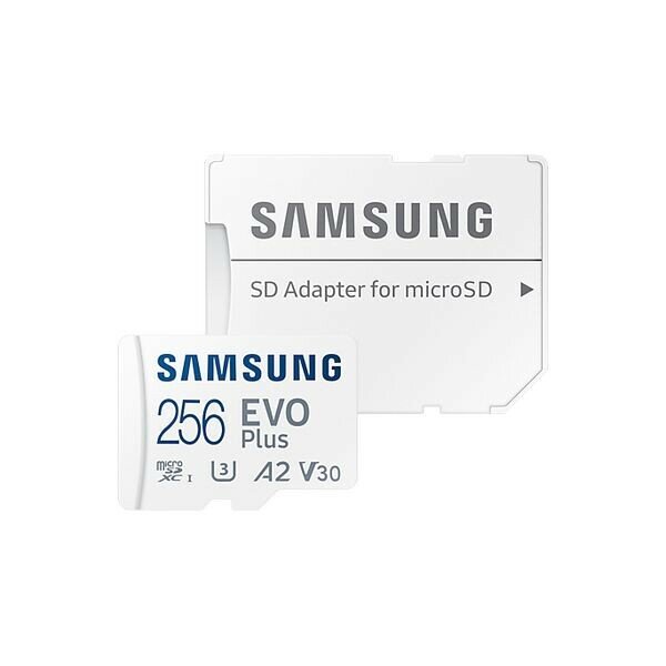 Карта памяти Samsung microSDXC 256GB Class 10 UHS-I U3+ SD Adapter (MB-MC256KA/EU)