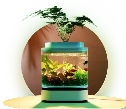 Акваферма Xiaomi Geometrc Mini Lazy Fish Tank Pro C300 (Green)