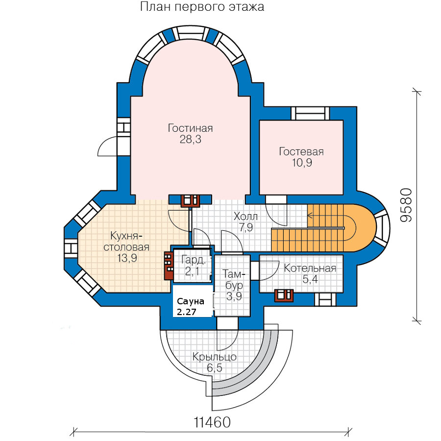 40-75AGL2-Catalog-Plans - Проект двухэтажного дома из газобетона - фотография № 1