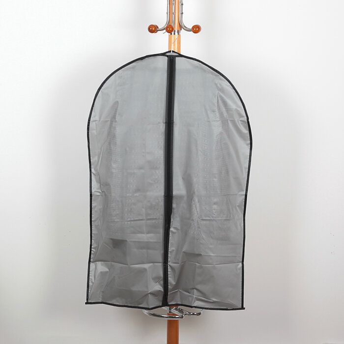 Чехол для одежды плотный Доляна, 60×90 см, PEVA, цвет серый - фотография № 1
