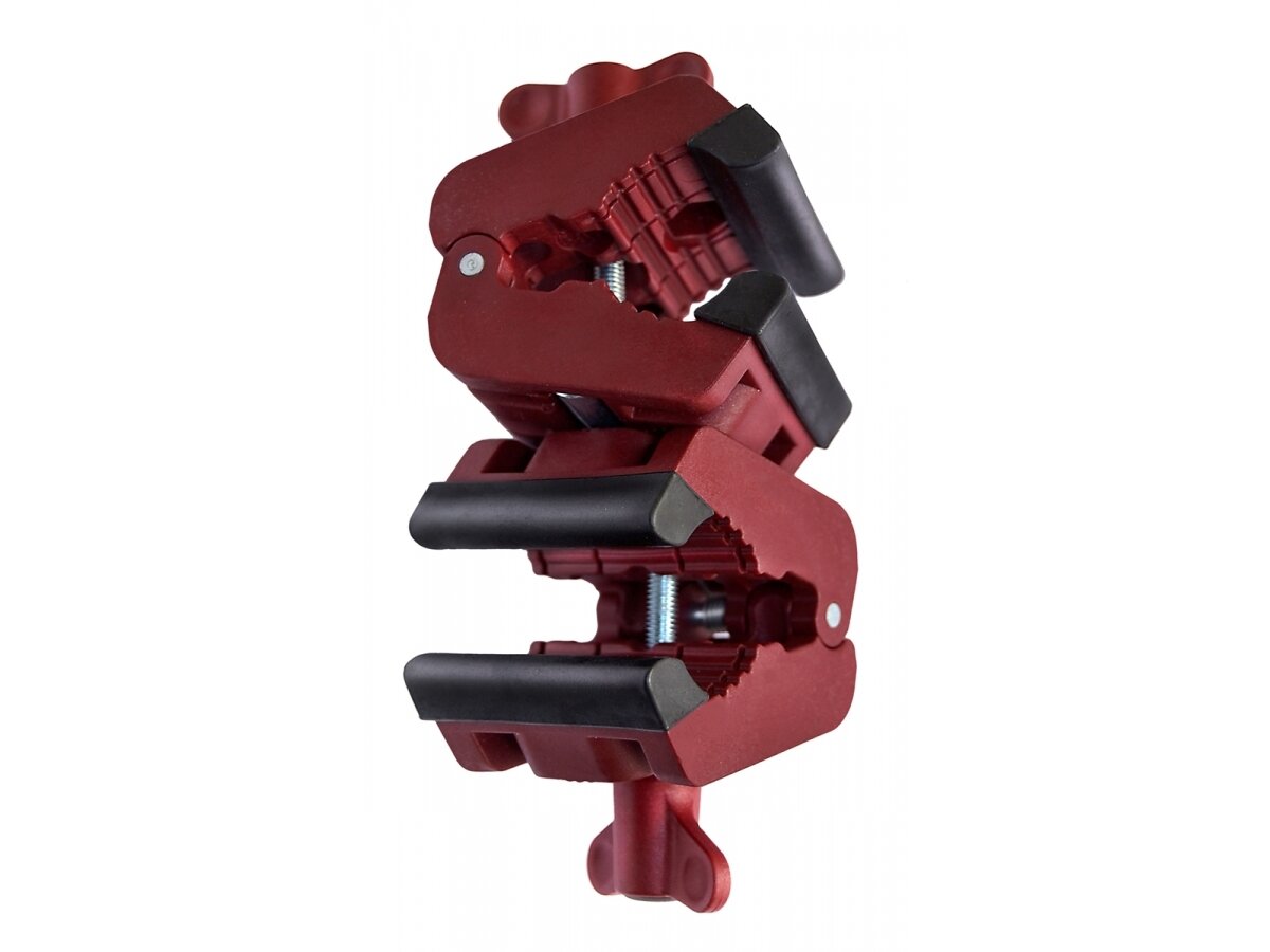 фото Зажим MultiClamp для распорок MultiProp, двойной фиксированный (красный + красный) Piher 34054