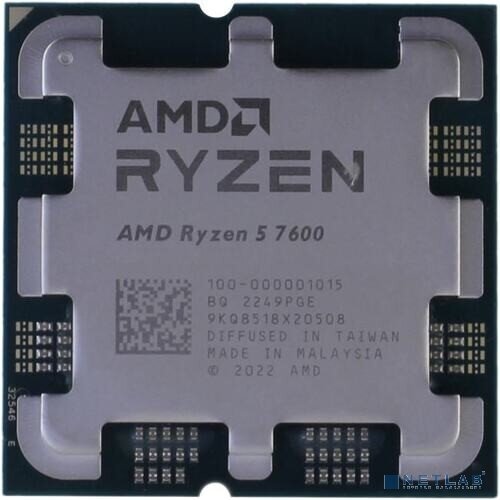 AMD Процессор CPU AMD Ryzen 5 7600 (100-000001015) Raphael, 6C/12T, 3.8/5.1GHz, 32MB, 65W OEM