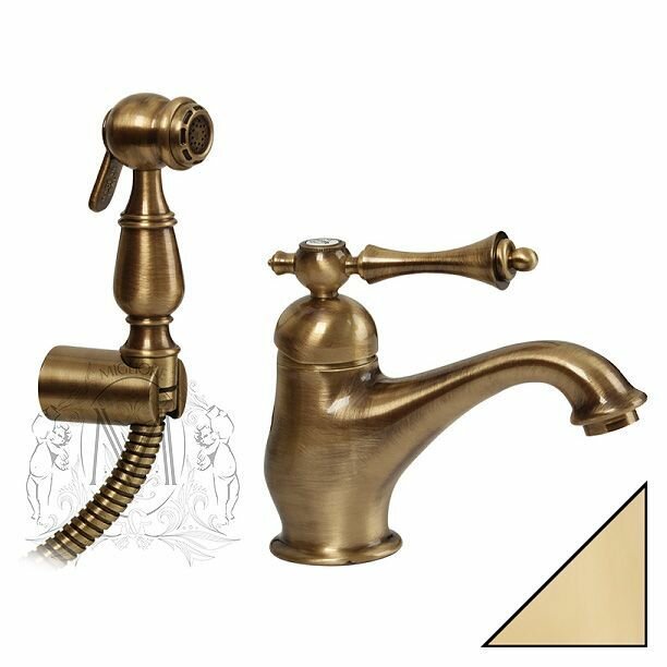 Смеситель Migliore Bomond ML.BMD-9714.DO для раковины с гигиеническим душем, золото