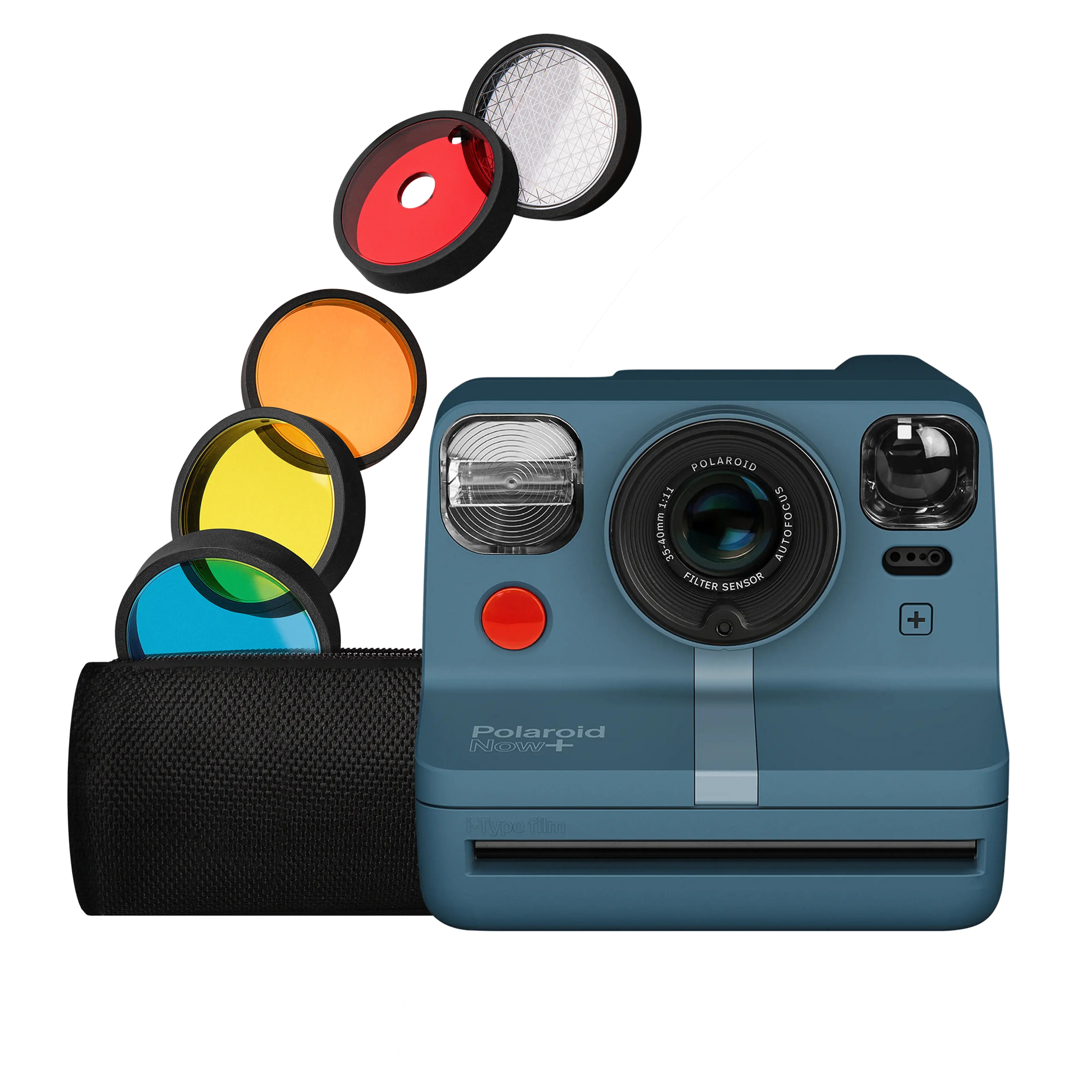 Фотоаппарат моментальной печати Polaroid Now Plus Blue комплект на 5 фильтров для объектива