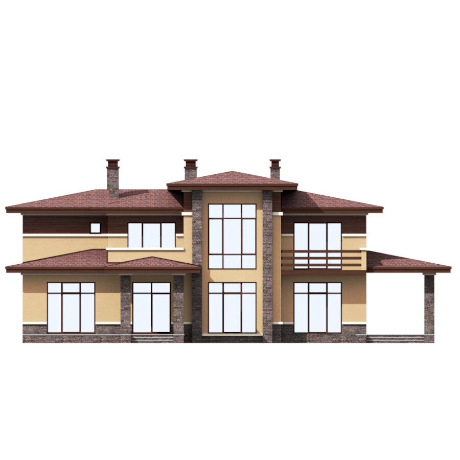 45-64ZABG2-Catalog-Plans - Проект двухэтажного дома из газобетона с террасой - фотография № 4