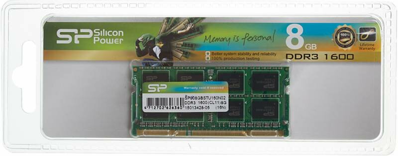 Модуль памяти Silicon Power SP008GBSTU160N02 DDR3 - 8ГБ