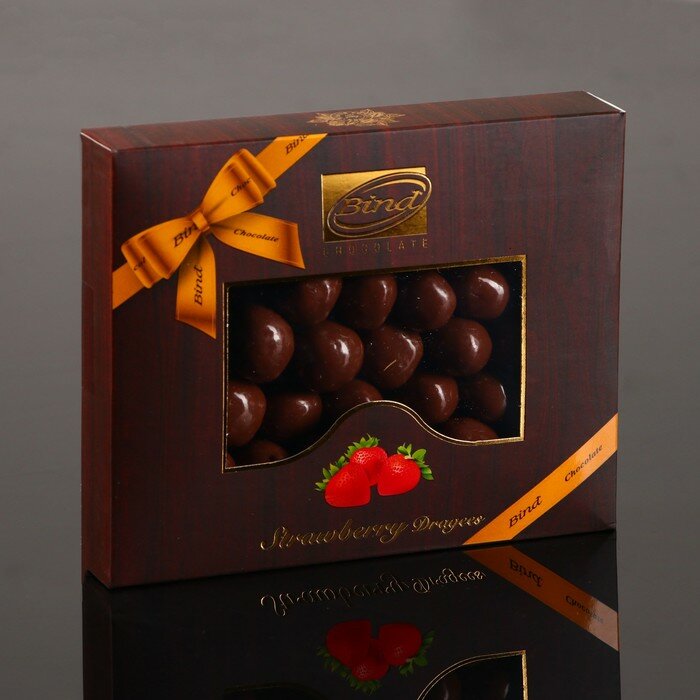 Bind Chocolate Шоколадное драже «Клубника в шоколаде» , 100 г - фотография № 3