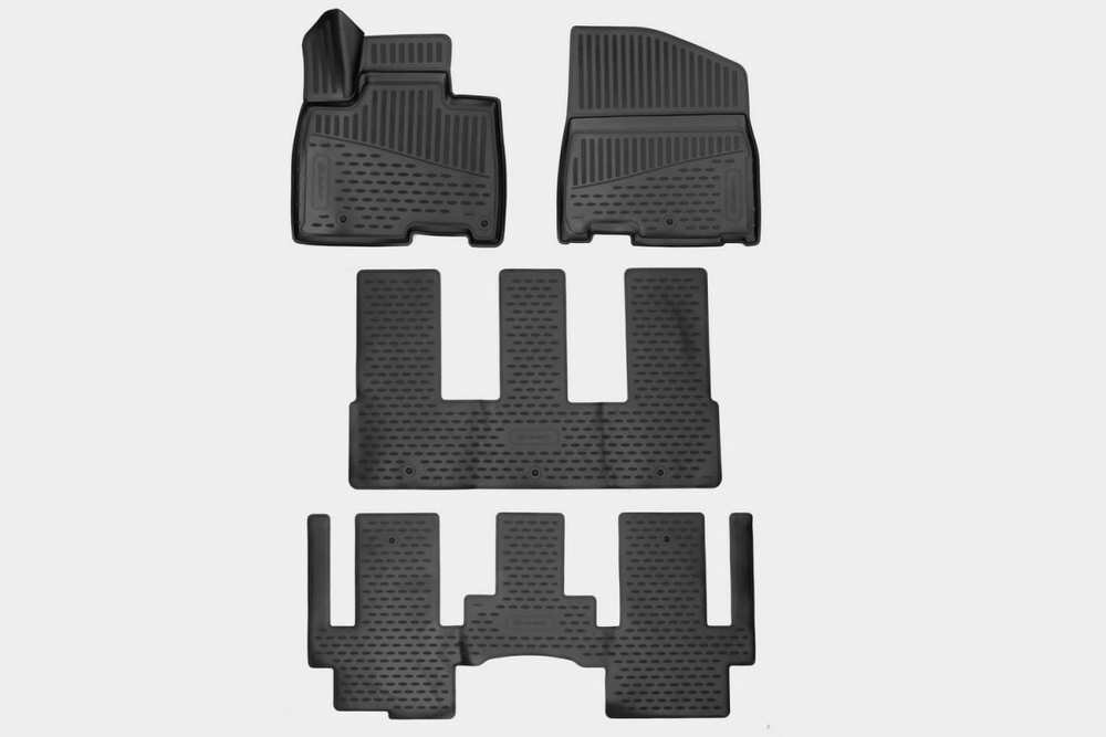 ELEMENT3DA66518210 Коврики 3D в салон подходят для KIA Carnival IV 2020 - >, Prestige, кроссвэн, 4шт .