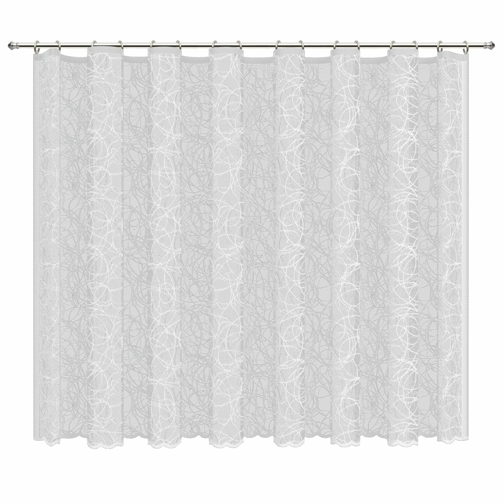 фото Тюль на ленте для кухни Паутинка 170x165 см цвет белый