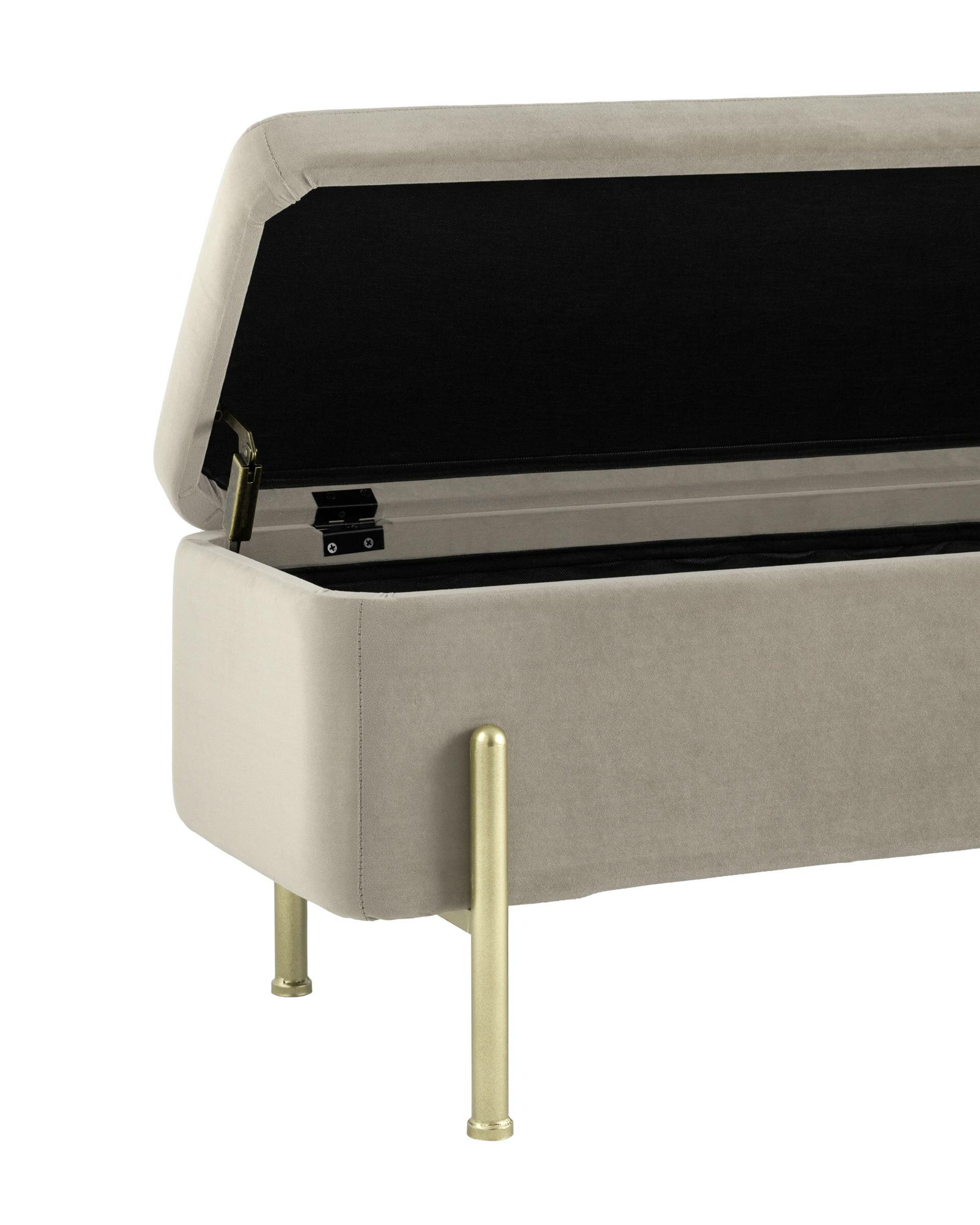 Банкетка STOOL GROUP Болейн, ШxГxВ: 110x42x42 см, синий Hoff - фото №3